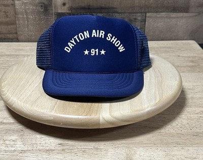 Vintage 1991 Dayton Air Show Blue Mesh Snapback Trucker Hat Cap