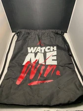 Jumpman “Watch Me Win” Backpack Drawstring Bag Black 14in x 18in