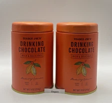 2 Packs Trader Joe's Dairy Free Drinking Chocolate 9 Oz Each LIMITED