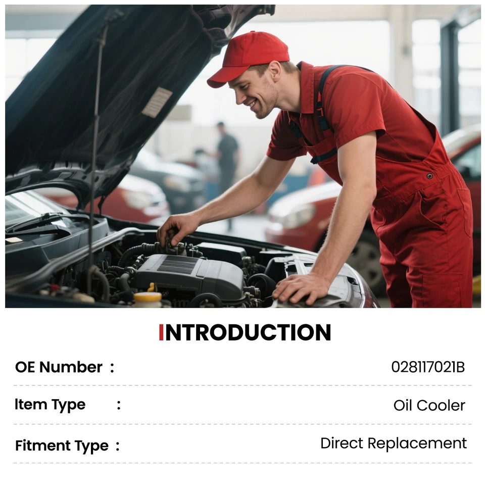 Engine Oil Cooler 028117021B For Audi A4/ A4 Quattro A3 TT VW Polo Beetle Golf - Image 3 of 4