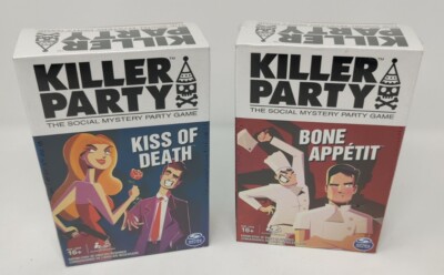2 Killer Party Mystery Games (Bone Appetit & Kiss Of Death) Social Party Game