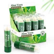 144 x Lip Balm Aloe Vera Hydrates and Protect 12 Boxes x 12 pcs Wholesale UK