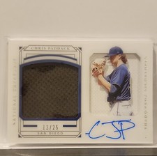 2019 Panini National Treasures #SS-CP Chris Paddack Shadowbox Signatures RPA /25