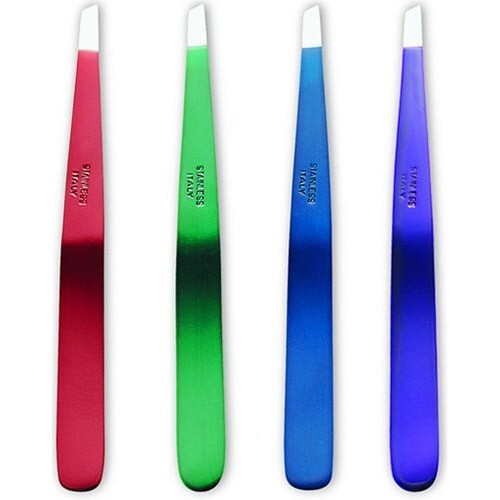 Slant Tip Fiesta Tweezer Made in ITALY (w/ FREE BROWSHAPING TWEEZER