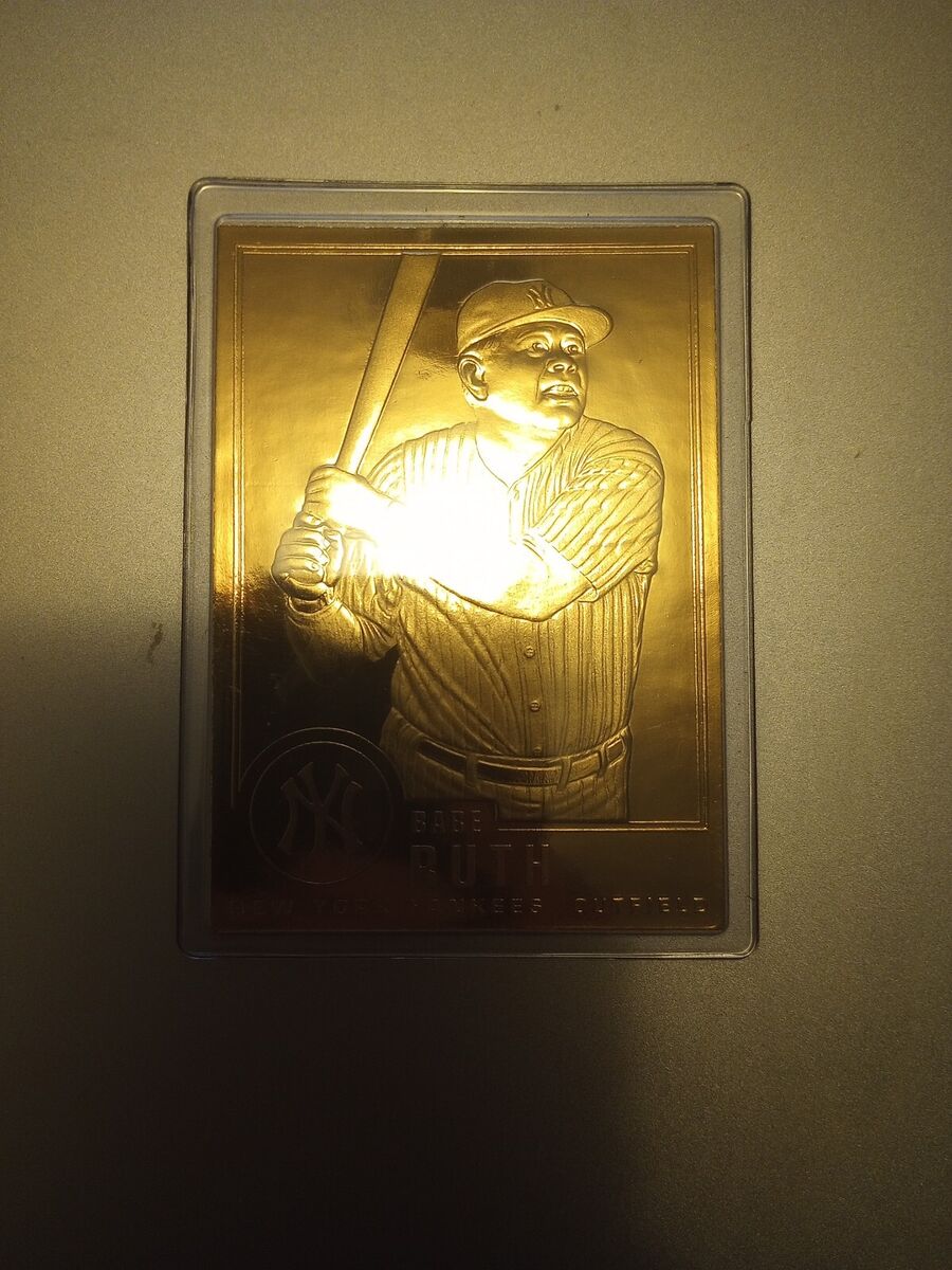 90s Babe Ruth OLD GOLD メタルサインボード 1990s Babe Ruth Gold Foil Baseball Card. | eBay