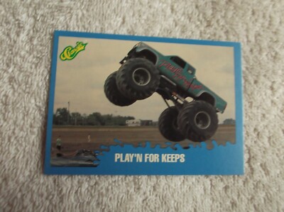 Klassiker: Monster Truck Racing ''PLAY'N FOR KEEP'' #79 Trading Card Prem/Ed 1990