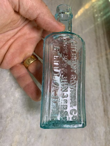 Antique Medicine Bottle Tooled Top Lip Gilbert Royal & Co Philadelphia PA ! - Picture 7 of 20