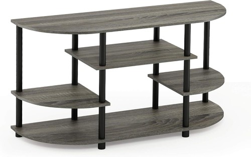 Corner TV Stand w/Storage Shelves Entertainment Center for Living Room Bedroom - Picture 2 of 5
