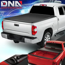 FOR 2007-2021 TOYOTA TUNDRA TRUCK 6.5 FT SHORT BED SOFT ROLL-UP TONNEAU COVER