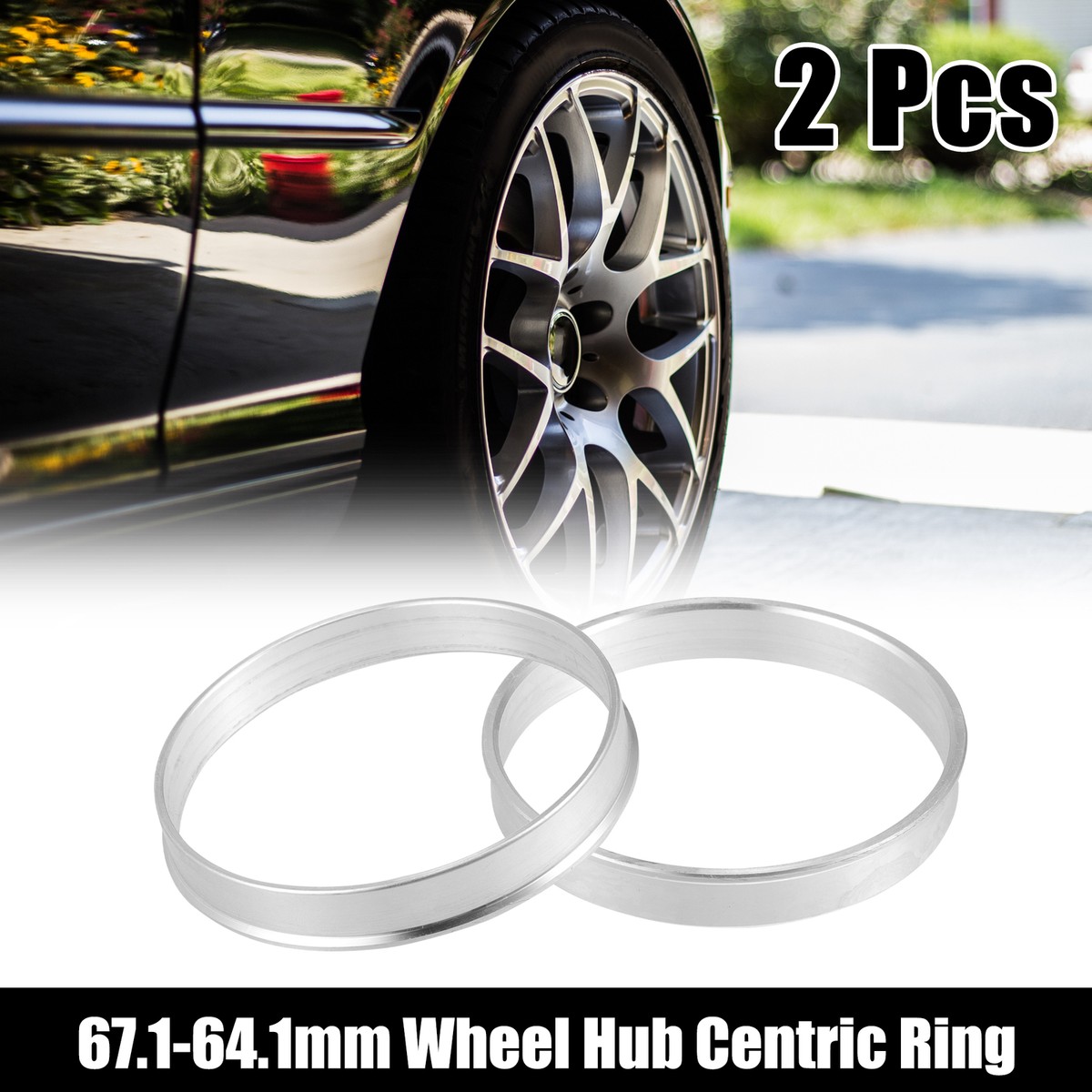 Gorilla Automotive 72-6415 Wheel Hub Centric Rings (4 Pack) - 72.62mm OD X 64.15mm ID, Vibration Reduction For Smooth Ride