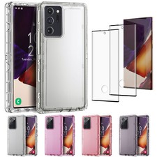 For Samsung Galaxy Note20 Ultra 5G Shockproof Clear Case Cover Screen Protector