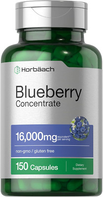 Blueberry Extract Supplement | 150 Capsules | Blueberry Concentrate | Non-Gmo...