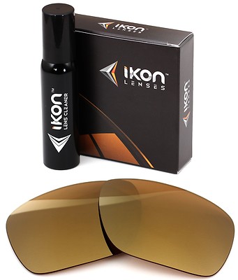 Polarized IKON Iridium Replacement Lenses For Oakley Dispatch 1 24K Gold Mirror