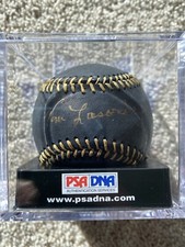 Tommy Lasorda Autographed Black Gold baseball Los Angeles Dodgers PSA/DNA Signed