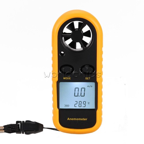 Digital LCD Anemometer Thermometer Air Velocity Wind Speed Meter Tester Gauge - Picture 2 of 9