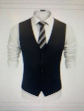 COOFANDY Men's Business Suit Vest - Slim Fit - Plaid Dress Waistcoat - New  
