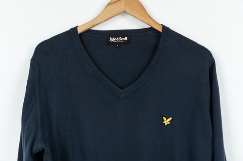 Lyle and Scott Jumper Sweater Blue V 