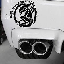 Baby Aliens On Board Sticker SciFi Fans Alien Predator Fans Window New Baby, 