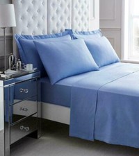 Image of Hotel collection 200 Thread Flat Sheet 100% Egyptian Cotton & Pillowcases