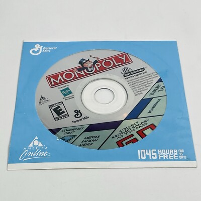 Monopoly General Mills America Online Promotional PC CD-ROM Software Video Game