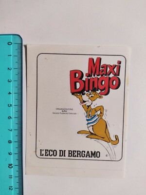 Autocollant Super Bingo Reste Du Carlin Timbre Autocollant 80s Vintage