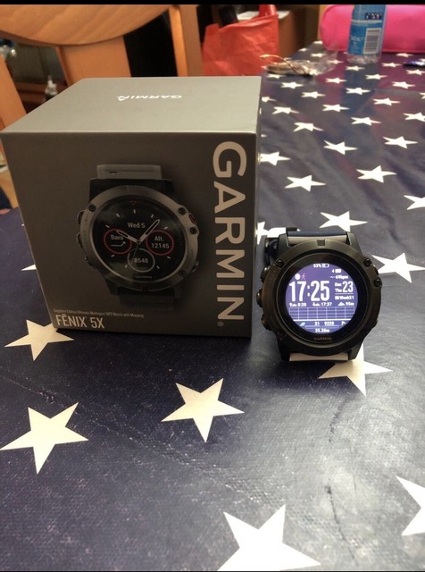 Garmin Fenix 5X 51mm Caja Negra Correa Negra Reloj para Hombre  (010-01733-01) | Compra online en eBay