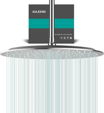 16" High Flow Stainless Steel Rainfall Shower Head in Brushed Nickel