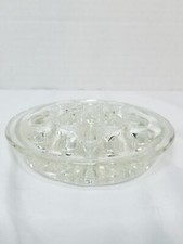 Vintage Clear Glass Flower Frog