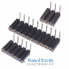 3 to 40 Pin SIL Turned Pin Right Angle Socket Connector 2.54mm