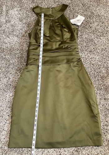 David’s Bridal Women Dress Size 4 Green Evening Wedding Guest Cocktail Spring - Picture 5 of 9