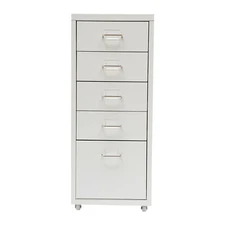 5-layer White Modern Storage Cabinet Movable File Cabinet Drawer Type Cabinet��!