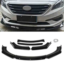 For Hyundai Sonata 2015-2017 Front Bumper Lip Splitter Chin Spoiler Glossy Black