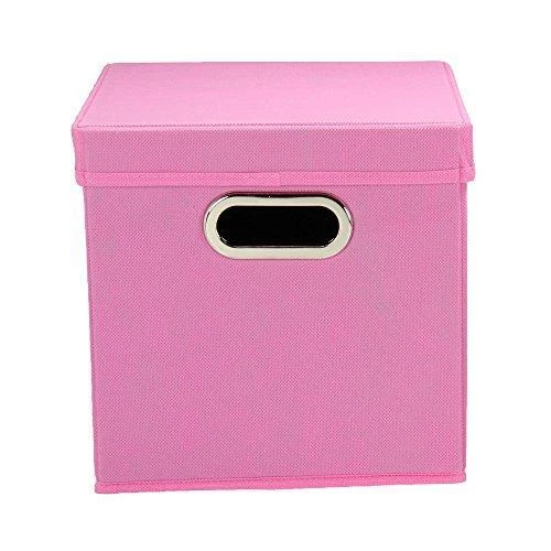 Household Essentials Cube Set with Lids, Pink, 2-Pack - Image 2 of 4