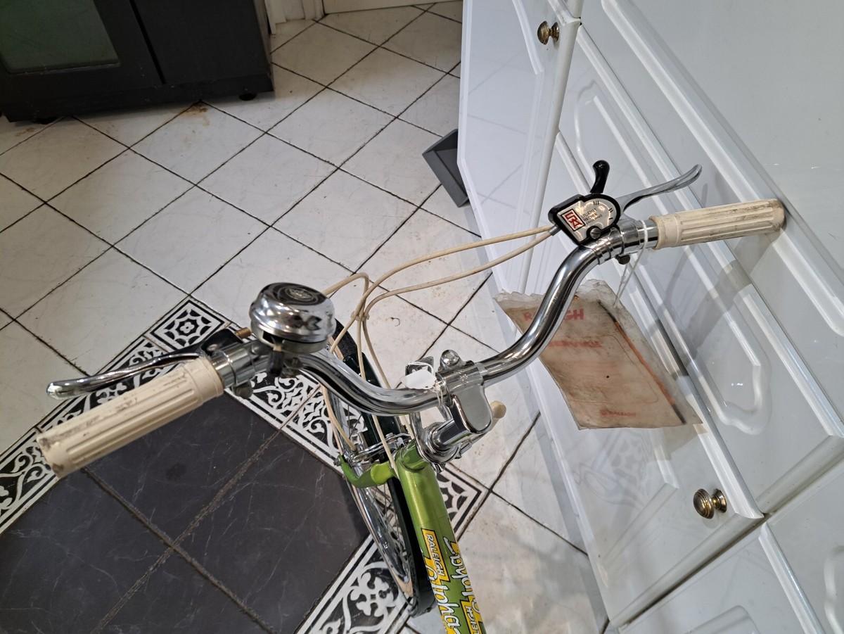 Vélo Cabas Raleigh Alpha Twenty Vintage 1980 - 3 Vitesses, Vert, Taille Cadre 43cm, état D'origine