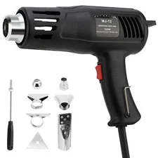 Heat Gun, 1200W Industrial Hot Air Gun 150-550°C Dual Temperature Settings with 