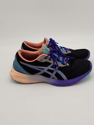 Asics Versablast Women s Size 8.5 Black And Purple Running Shoes Sneakers