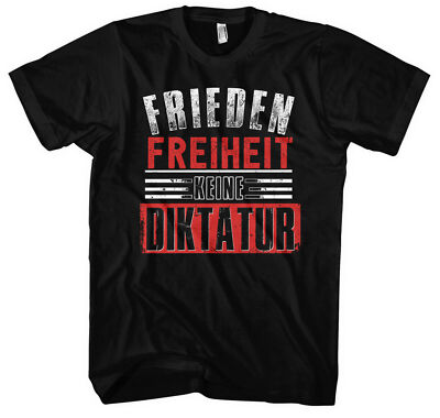 Frieden, Freiheit keine Diktatur Herren T-Shirt | Corona Demo Widerstand