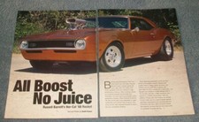 1968 Chevy Camaro Pro Street Article "All Boost No Juice"