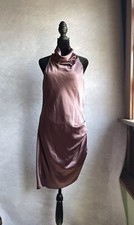 Mauve Slinky Dress With Gathering On One Hip Gianni Bini Size 10
