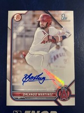 Orlando Martinez Auto Autograph 2022 1st Bowman #PPA-OM Angels Baseball MLB
