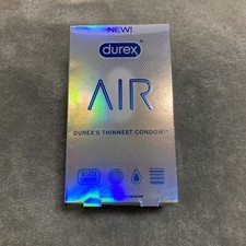 Durex Air Extra Thin Transparent Natural Rubber Latex Condoms for Men 10 Count