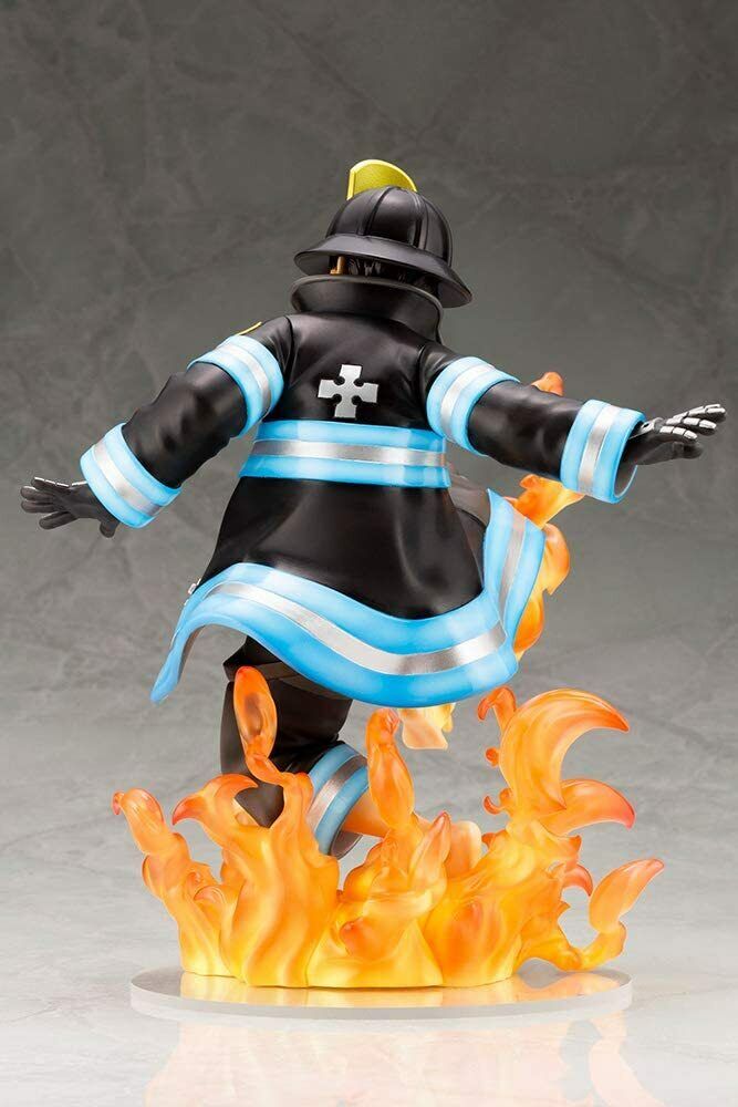 Juai, figura de ação original kotobukiya fire force, anime fire completo de  chamas, shinalmofada shinaru, pvc