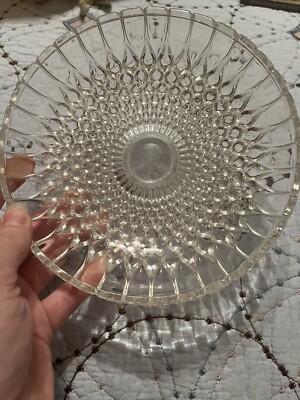 Vintage Sunflower Bottom Glass Dish Anchor Hocking 7 Inch Bowl