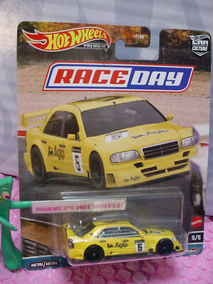 2023 Race Day '94 AMG-MERCEDES C-CLASS DTM TOURING CAR yellow Hot wheels PREMIUM