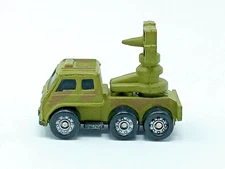 Micro Machines Funrise 1988 ? mini USA Military Truck w/ Anntenna / comms Dish