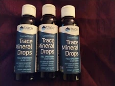 Trace Minerals Concentrace trace mineral drops, 4 oz.  LOT of 3 Exp 07-28