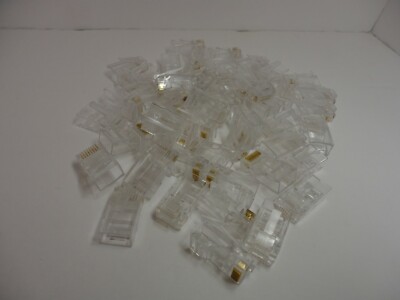 50 Pcs Lot Pack LAN Network RJ45 Modular Jack Plugs Head Connector Terminal PC