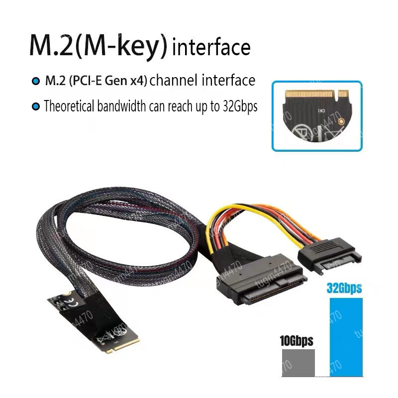 U. 2 to M.2 data cable M.2 to NVME U.2 (SFF-8639) SSD solid-drive high ...