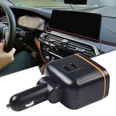 Efficient Dual USB Ports and for typec 145W Car Charger for Phone Charging