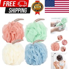 Fu Store Loofah Sponge 60g Shower Loofahs 4 Colors Bath Sponges Mesh Balls for B